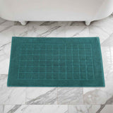 Nora Cotton Solid Absorbent Thick Checkered Washable Bath Mat Set of 2 - Bath Mats by Superior Brand