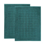 Nora Cotton Solid Absorbent Thick Checkered Washable Bath Mat Set of 2 - Bath Mats by Superior Brand