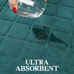 Nora Cotton Solid Absorbent Thick Checkered Washable Bath Mat Set of 2 - Bath Mats by Superior Brand