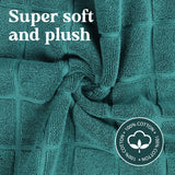 Nora Cotton Solid Absorbent Thick Checkered Washable Bath Mat Set of 2 - Bath Mats by Superior Brand