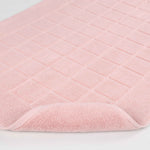 Nora Cotton Solid Absorbent Thick Checkered Washable Bath Mat Set of 2 - Bath Mats by Superior Brand