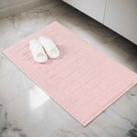 Nora Cotton Solid Absorbent Thick Checkered Washable Bath Mat Set of 2 - Bath Mats by Superior Brand