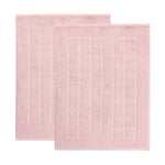 Nora Cotton Solid Absorbent Thick Checkered Washable Bath Mat Set of 2 - Bath Mats by Superior Brand