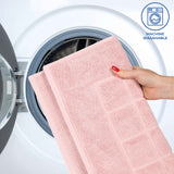 Nora Cotton Solid Absorbent Thick Checkered Washable Bath Mat Set of 2 - Bath Mats by Superior Brand