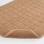 Nora Cotton Solid Absorbent Thick Checkered Washable Bath Mat Set of 2 - Bath Mats by Superior Brand