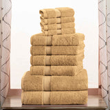 Egyptian Cotton Madison Plush Towel Set 10 Piece - Egyptian Cotton Towel Set by Superior Brand