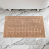 Nora Cotton Solid Absorbent Thick Checkered Washable Bath Mat Set of 2 - Bath Mats by Superior Brand