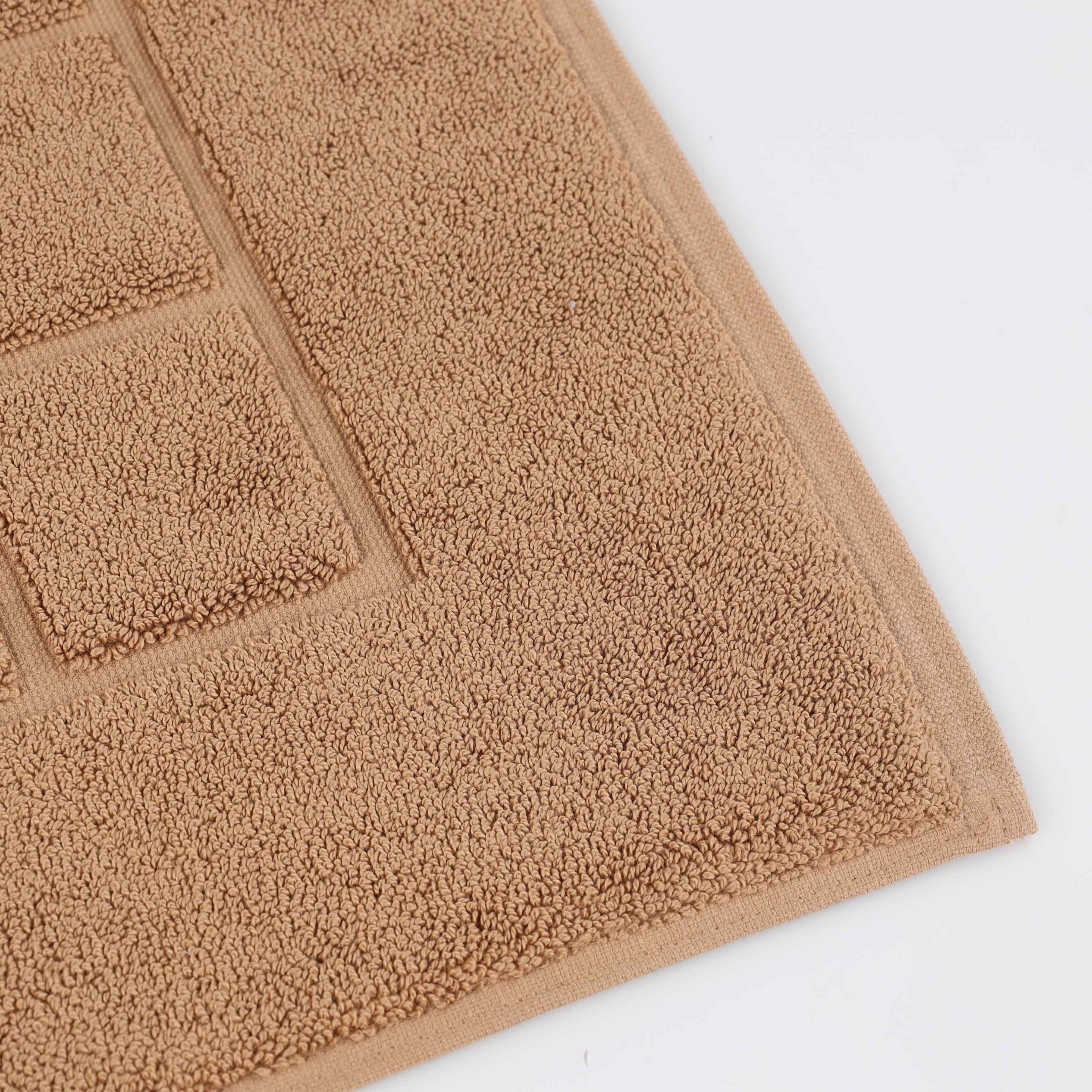Nora Cotton Solid Absorbent Thick Checkered Washable Bath Mat Set of 2 - Bath Mats by Superior Brand