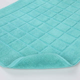 Nora Cotton Solid Absorbent Thick Checkered Washable Bath Mat Set of 2 - Bath Mats by Superior Brand
