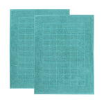 Nora Cotton Solid Absorbent Thick Checkered Washable Bath Mat Set of 2 - Bath Mats by Superior Brand