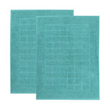Nora Cotton Solid Absorbent Thick Checkered Washable Bath Mat Set of 2 - Bath Mats by Superior Brand