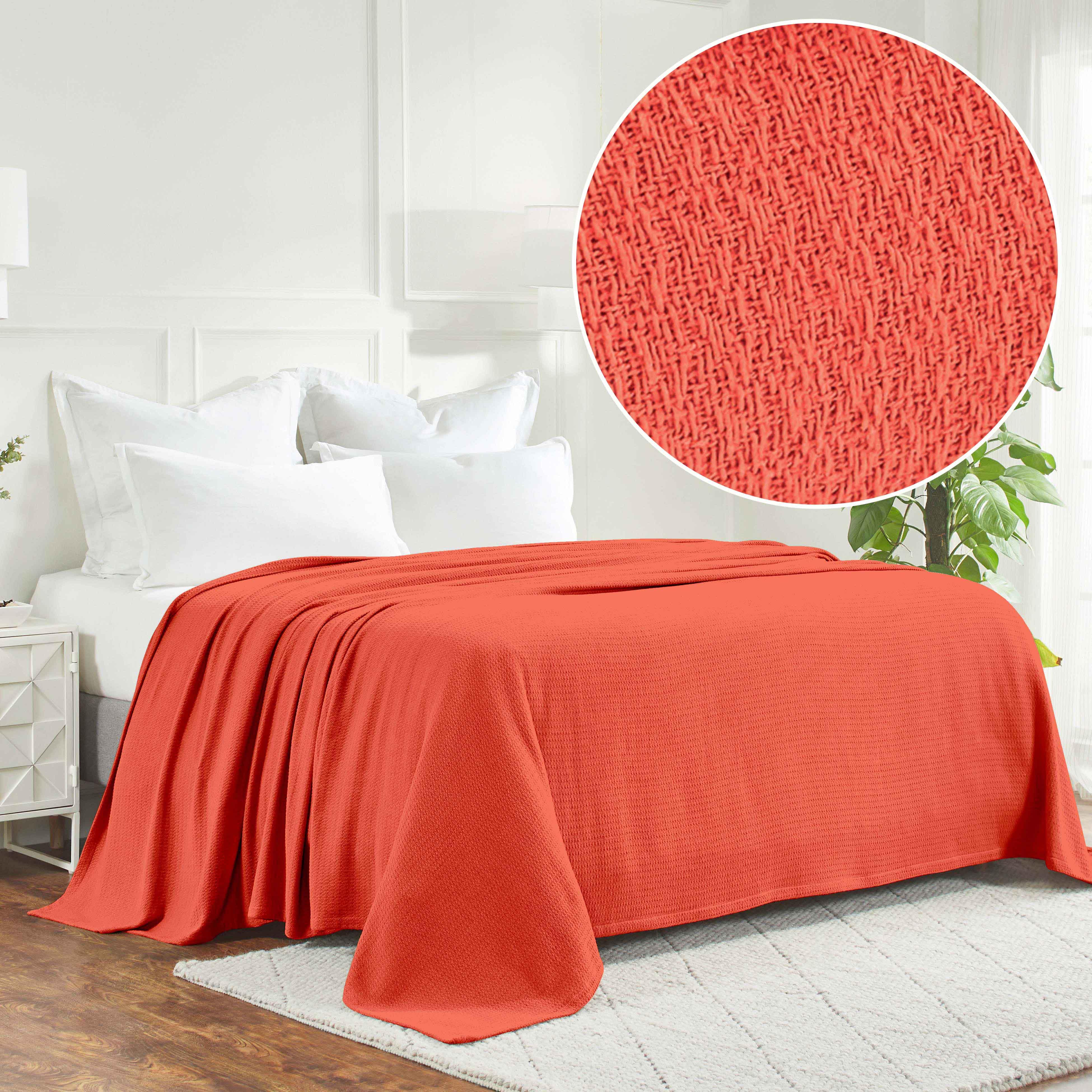 100% Cotton Waffle Blanket – Cooling Waffle Weave, Lightweight & Breathable - Blanket by Superior Brand