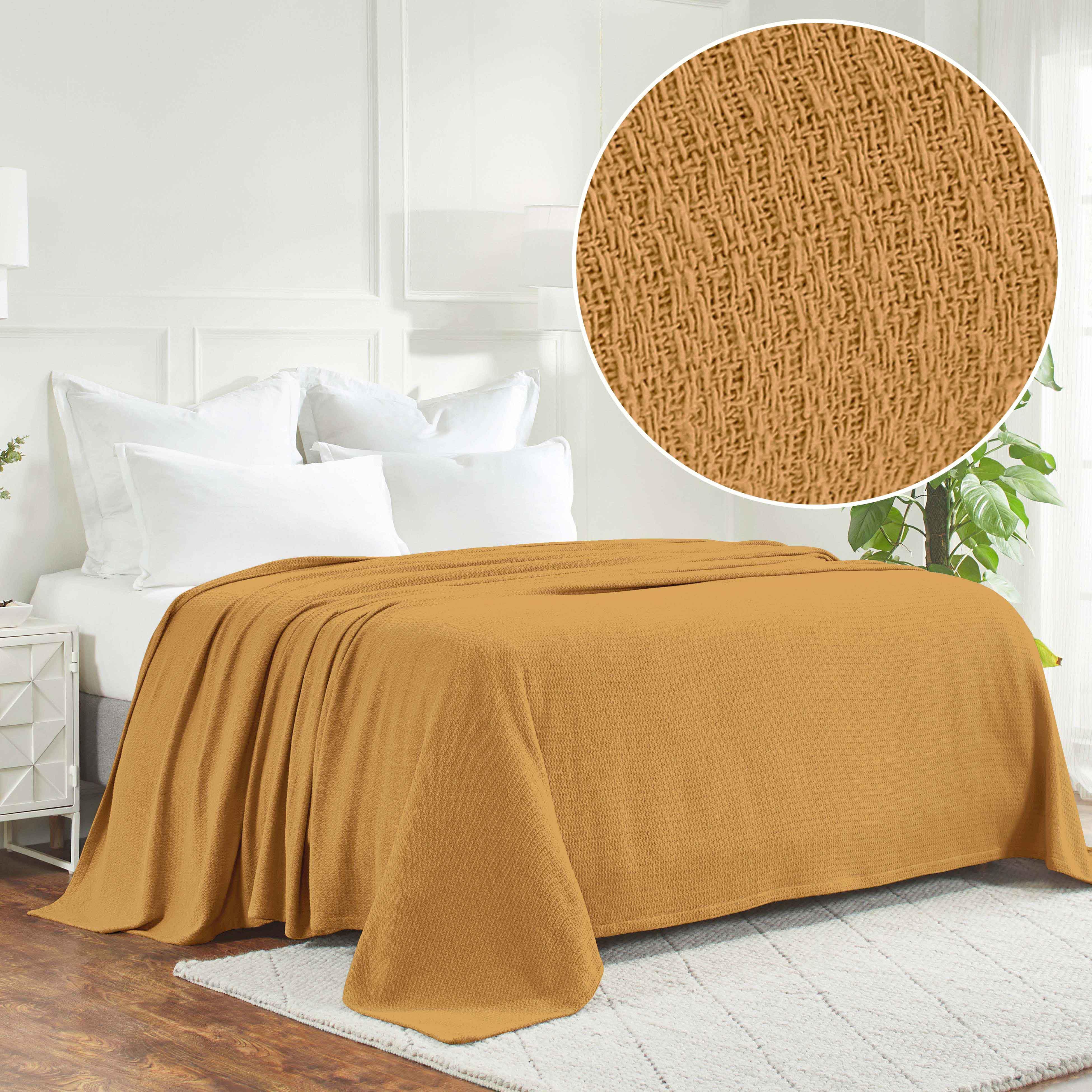 100% Cotton Waffle Blanket – Cooling Waffle Weave, Lightweight & Breathable - Blanket by Superior Brand