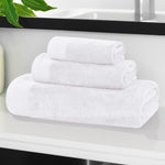 Egyptian Cotton Basketweave Solid Towel Set 3 Piece - Egyptian Cotton Towel Set by Superior Brand