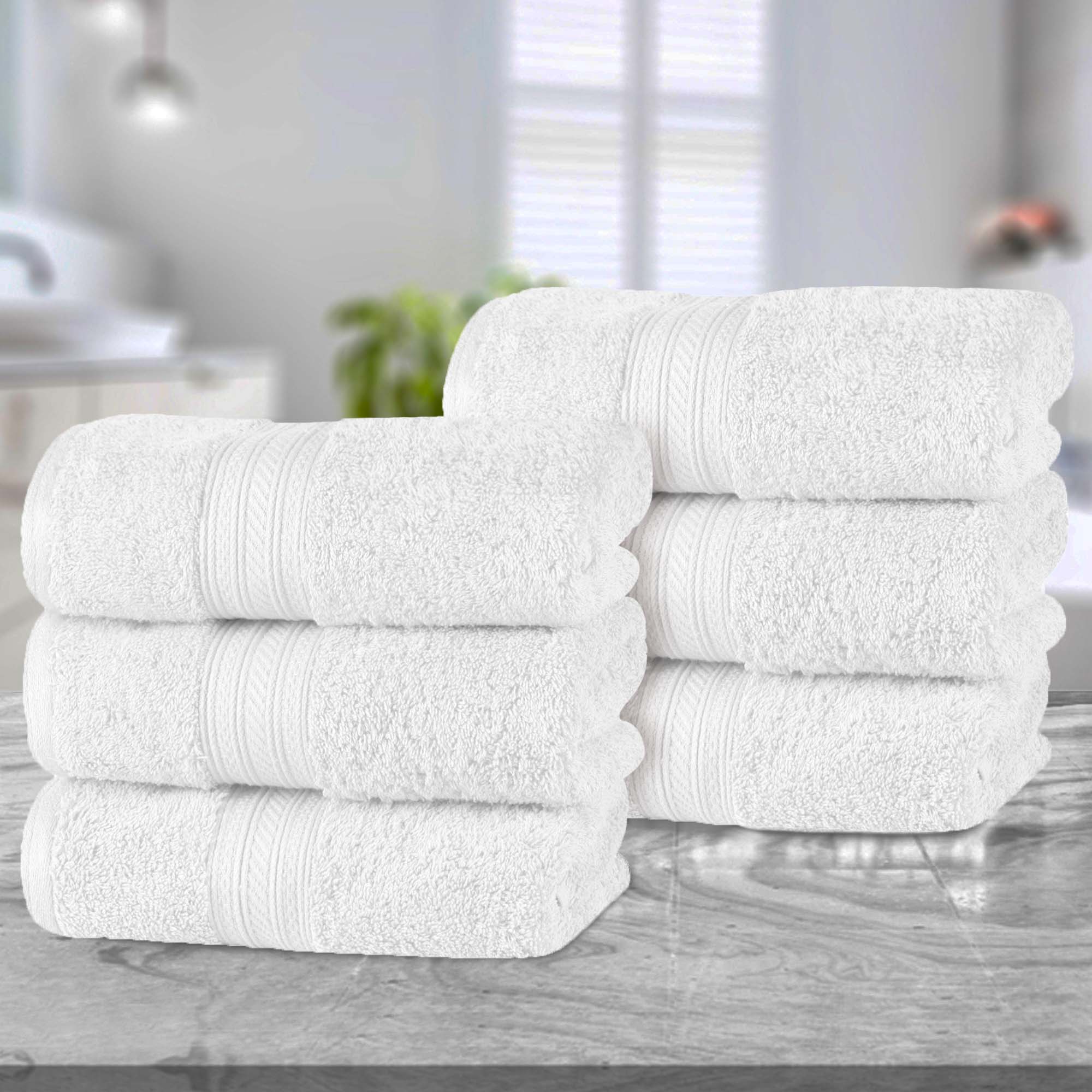 Cotton Terry Hand Towel Set 6-Piece - Atlas - Hand Towel Set by Superior Brand