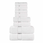 Egyptian Giza Cotton Plush Soft Towel Set 8 Piece - Egyptian Cotton Towel Set by Superior Brand