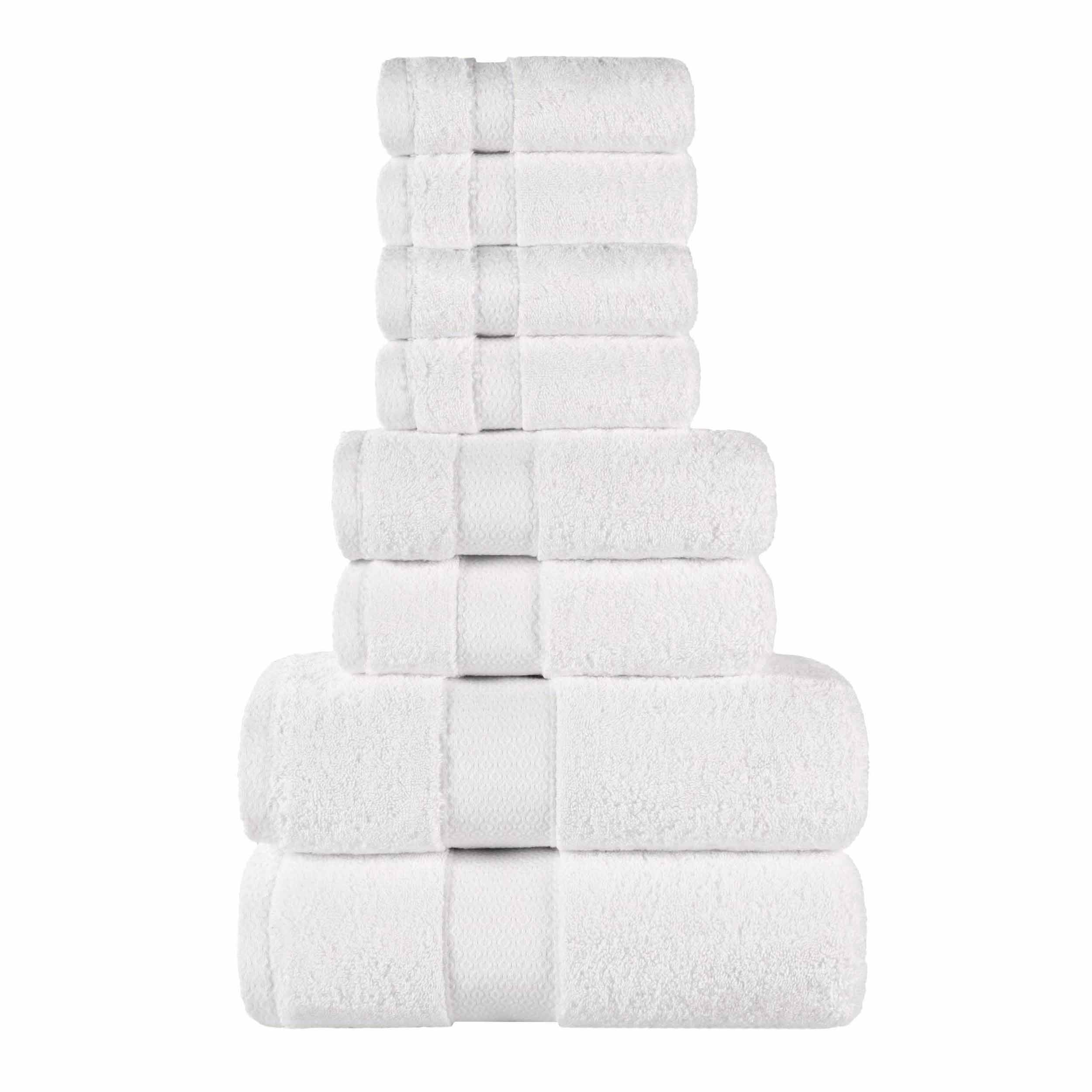 Egyptian Giza Cotton Plush Soft Towel Set 8 Piece - Egyptian Cotton Towel Set by Superior Brand