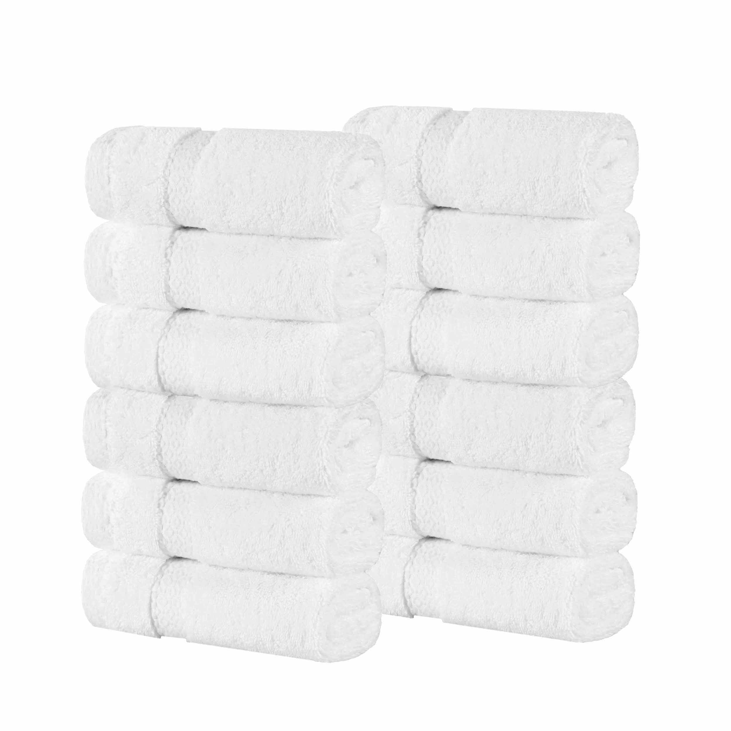 Niles Egyptian Giza Cotton Ultra Plush Face Towel Set 12 Piece - Egyptian Cotton Face Towel by Superior Brand