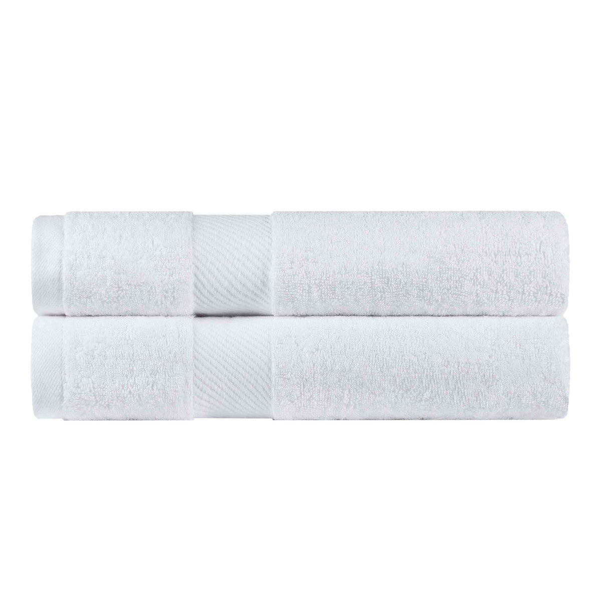Kendell Egyptian Cotton Solid Medium Weight Bath Towel Set of 2 - White
