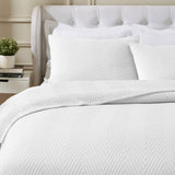 Aswan Cotton Medium Weight Textured Modern Chevron Woven Coverlet - Coverlet by Superior Brand