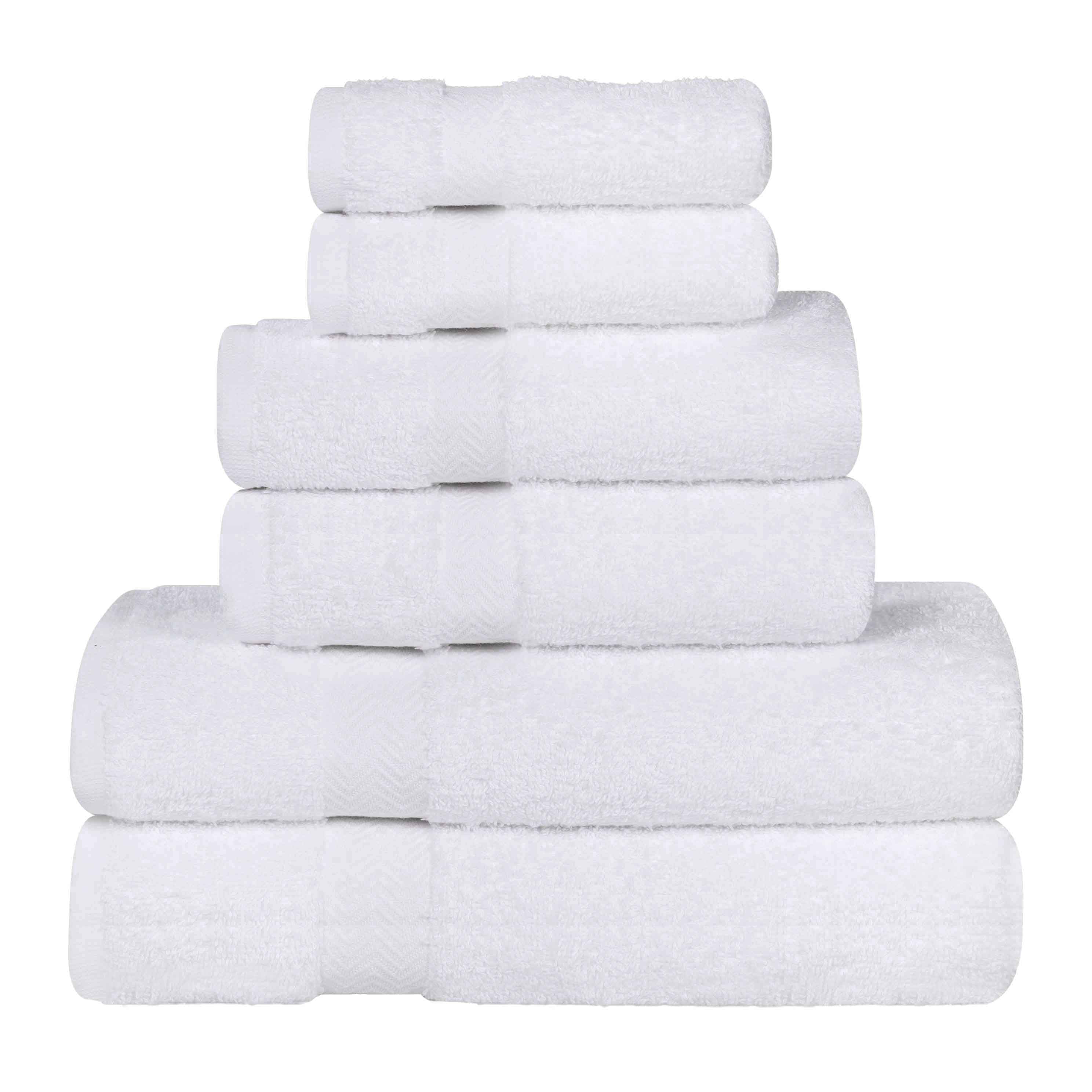 6 Piece Cotton Eco-Friendly Soft Absorbent Towel Set - Towel Set by Superior Brand