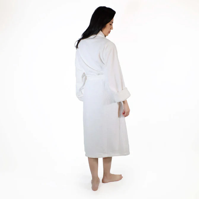 Classic Women's Bath Robe Turkish Cotton Bathrobe with Adjustable Belt