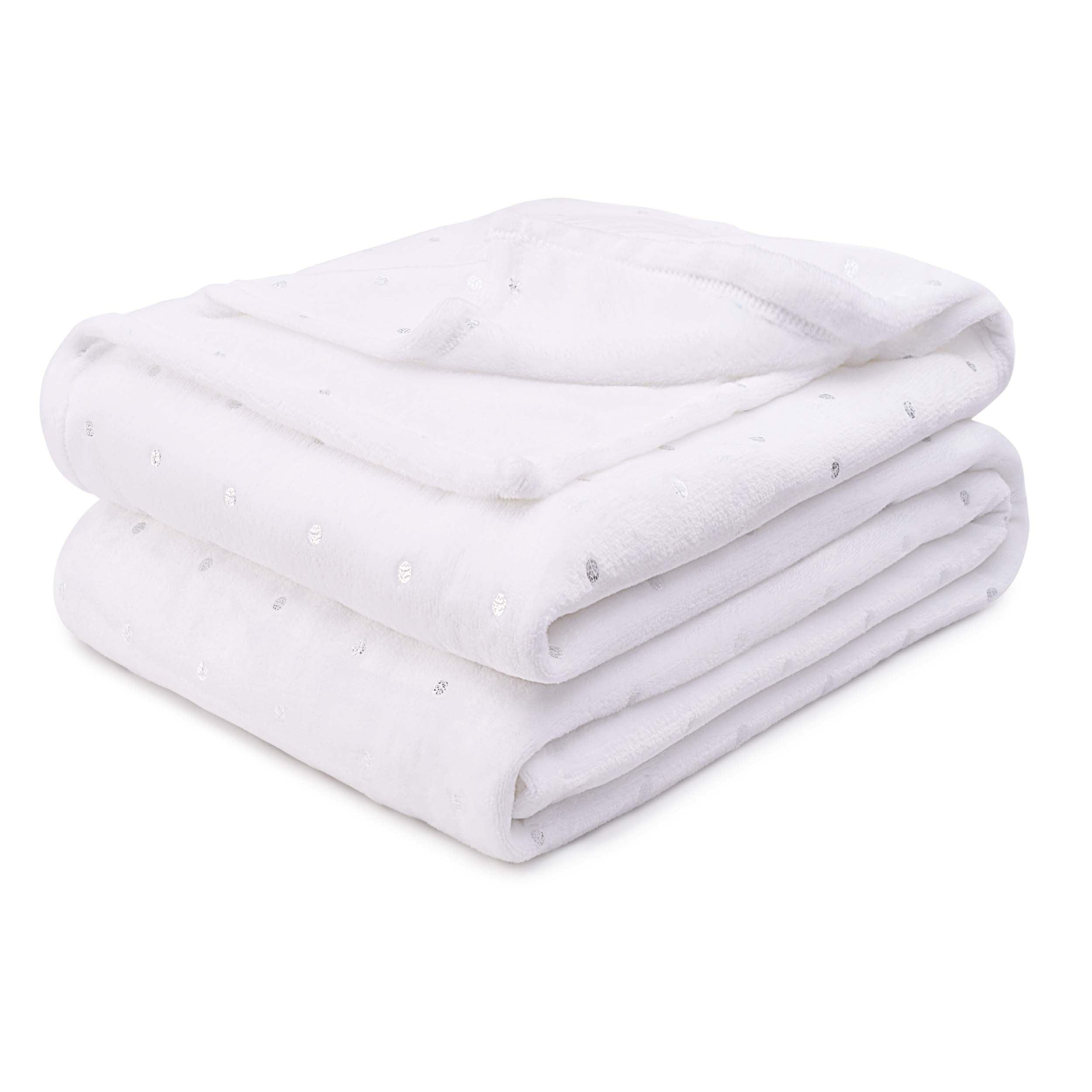 Fleece Plush Medium Weight Fluffy Soft Decorative Polka Dot Blanket - Blanket by Superior Brand