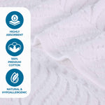 Chevron Zero Twist Jaquard Cotton 3 Piece Bathroom Towel Set - Towel Set by Superior Brand