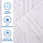 Zero-Twist Cotton Jacquard Towel Set 9 Piece - Sadie - Towel Set by Superior Brand