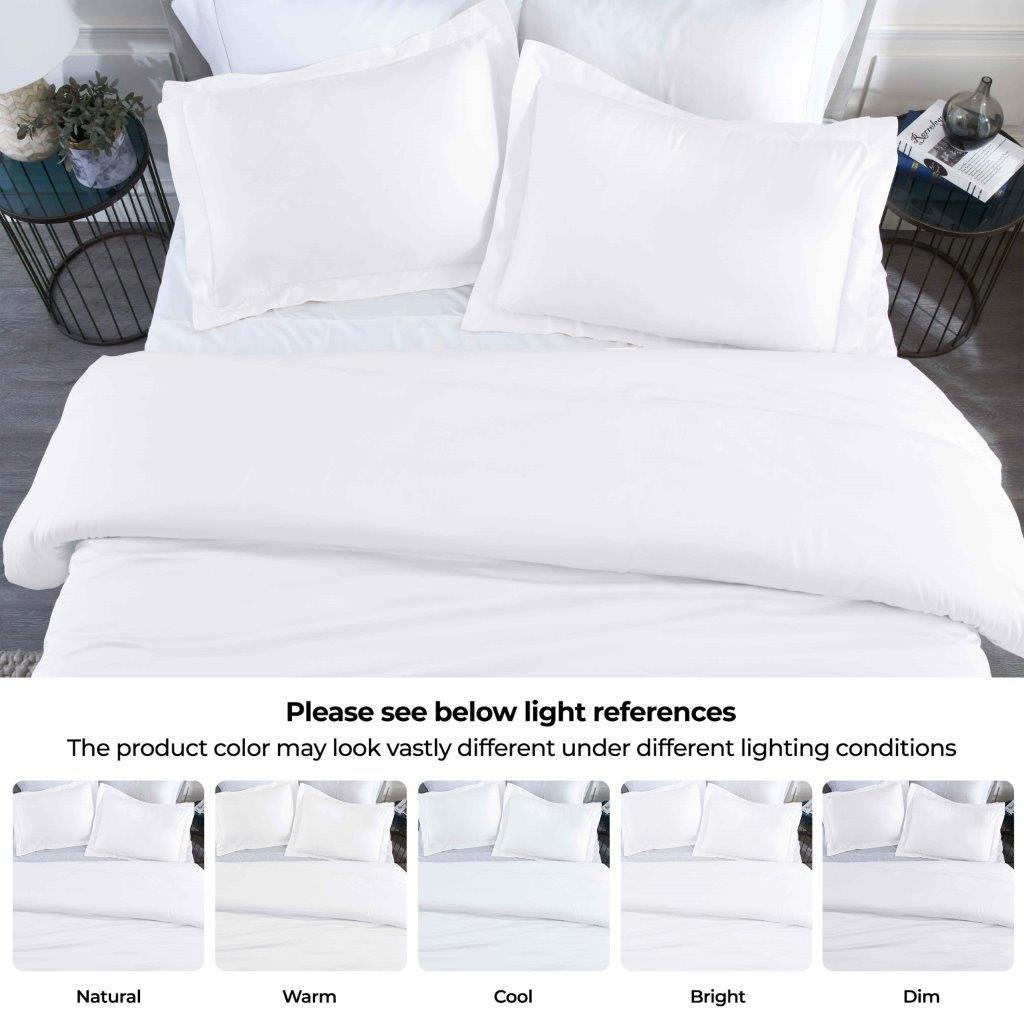 Modal From Beechwood 400 Thread Count Cooling Solid Duvet Cover Set - White