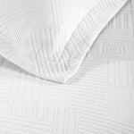 Lightweight Cotton Bedspread Sets 3-Piece Geometric Fret Jacquard Matelassé Scalloped - Bedspread by Superior Brand
