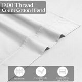 1200 Thread Count Cotton Rich Bed Sheet Set Solid Deep Pocket - Sheet Set by Superior Brand