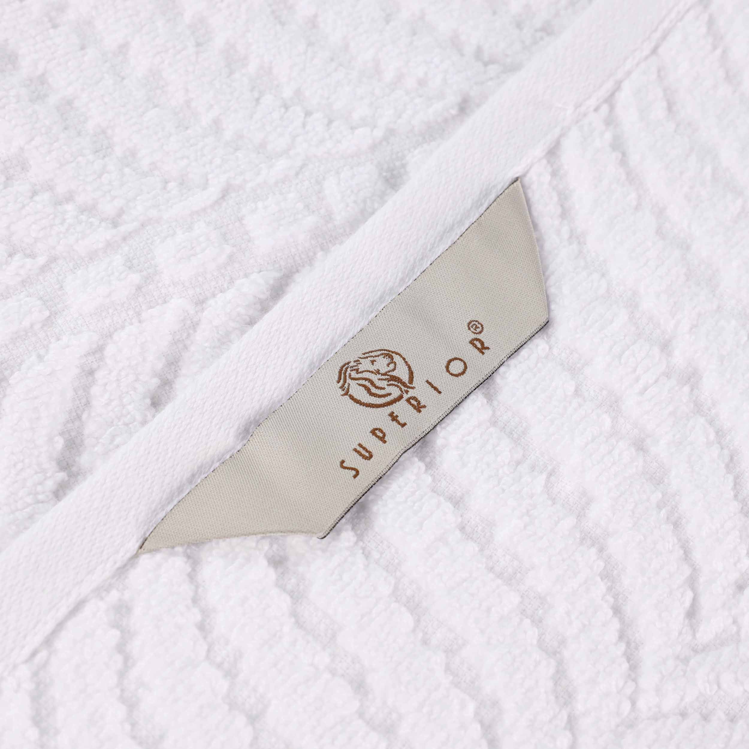 Chevron Zero Twist Jaquard Cotton 3 Piece Bathroom Towel Set - Towel Set by Superior Brand