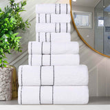 Egyptian Giza Cotton Plush Soft Towel Set 8 Piece - Egyptian Cotton Towel Set by Superior Brand