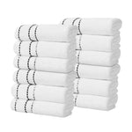 Egyptian Giza Cotton Plush Soft Towel Set 12 Piece - Egyptian Cotton Towel Set by Superior Brand