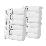 Niles Egyptian Giza Cotton Ultra Plush Face Towel Set 12 Piece - Egyptian Cotton Face Towel by Superior Brand