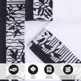 Wisteria Cotton Medium Weight Floral Jacquard Border 12 Piece Towel Set - Towel Set by Superior Brand