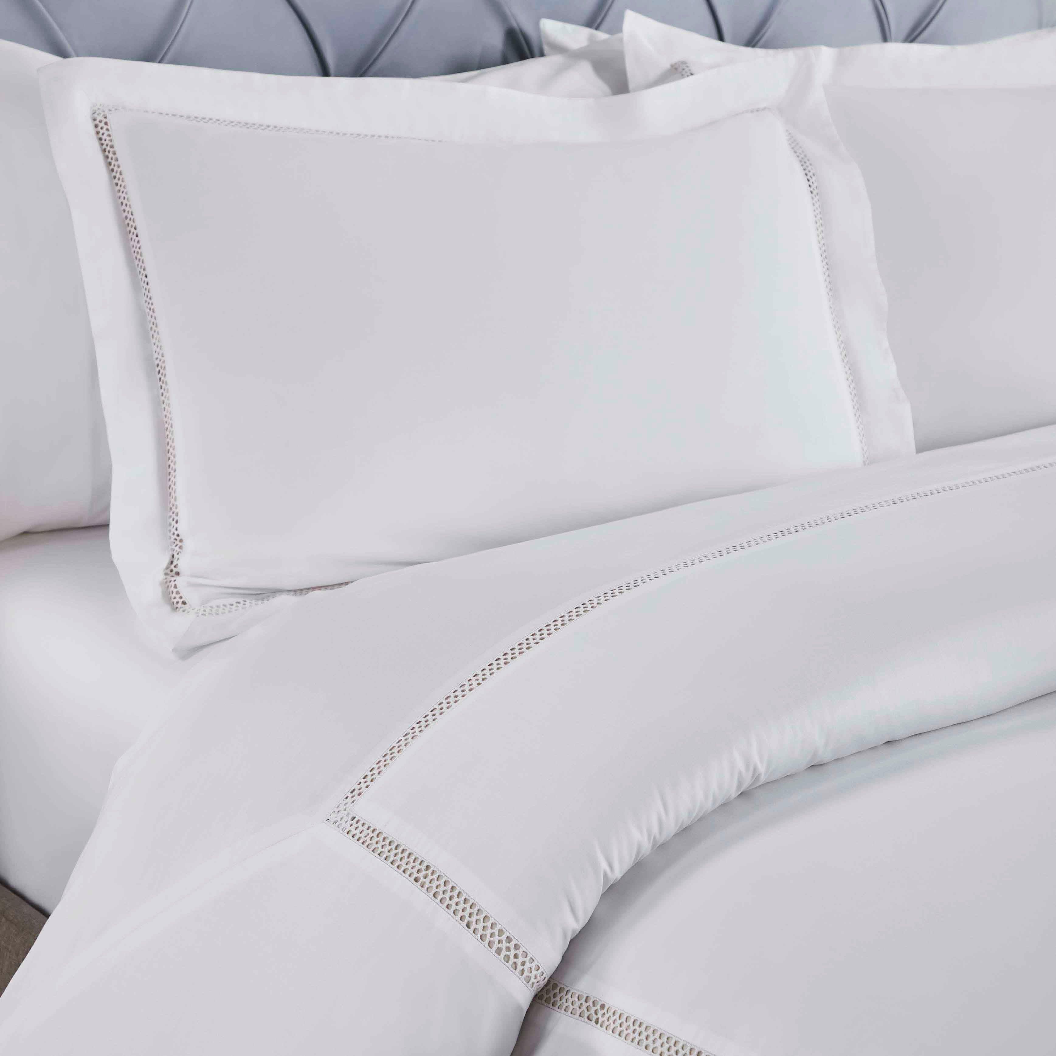 100% Cotton Cross-Stitch Embroidered Duvet Cover Set - Duvet Cover Set by Superior Brand