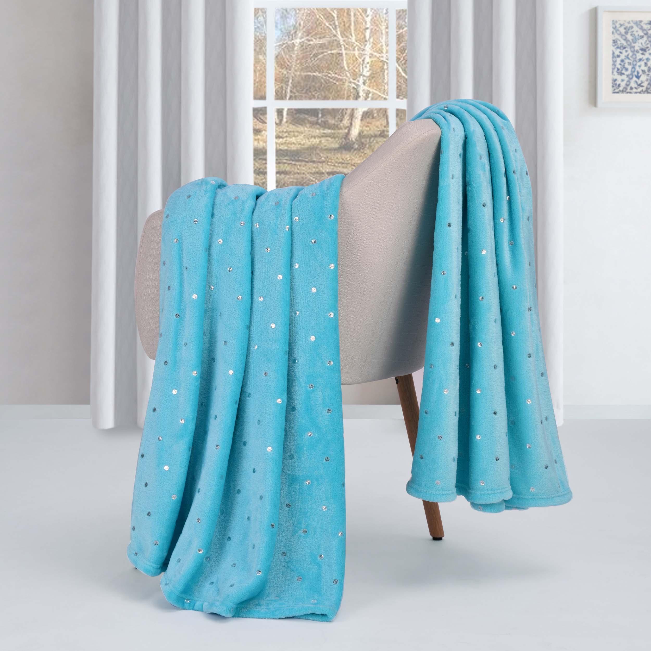 Fleece Plush Medium Weight Fluffy Soft Decorative Polka Dot Blanket - Blanket by Superior Brand