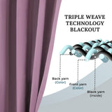 Solid Machine Washable Room Darkening Blackout Curtains, Set of 2 - Blackout Curtains by Superior Brand