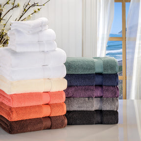 Zero Twist Cotton Ultra-Soft Absorbent Face Towel Washcloth - White