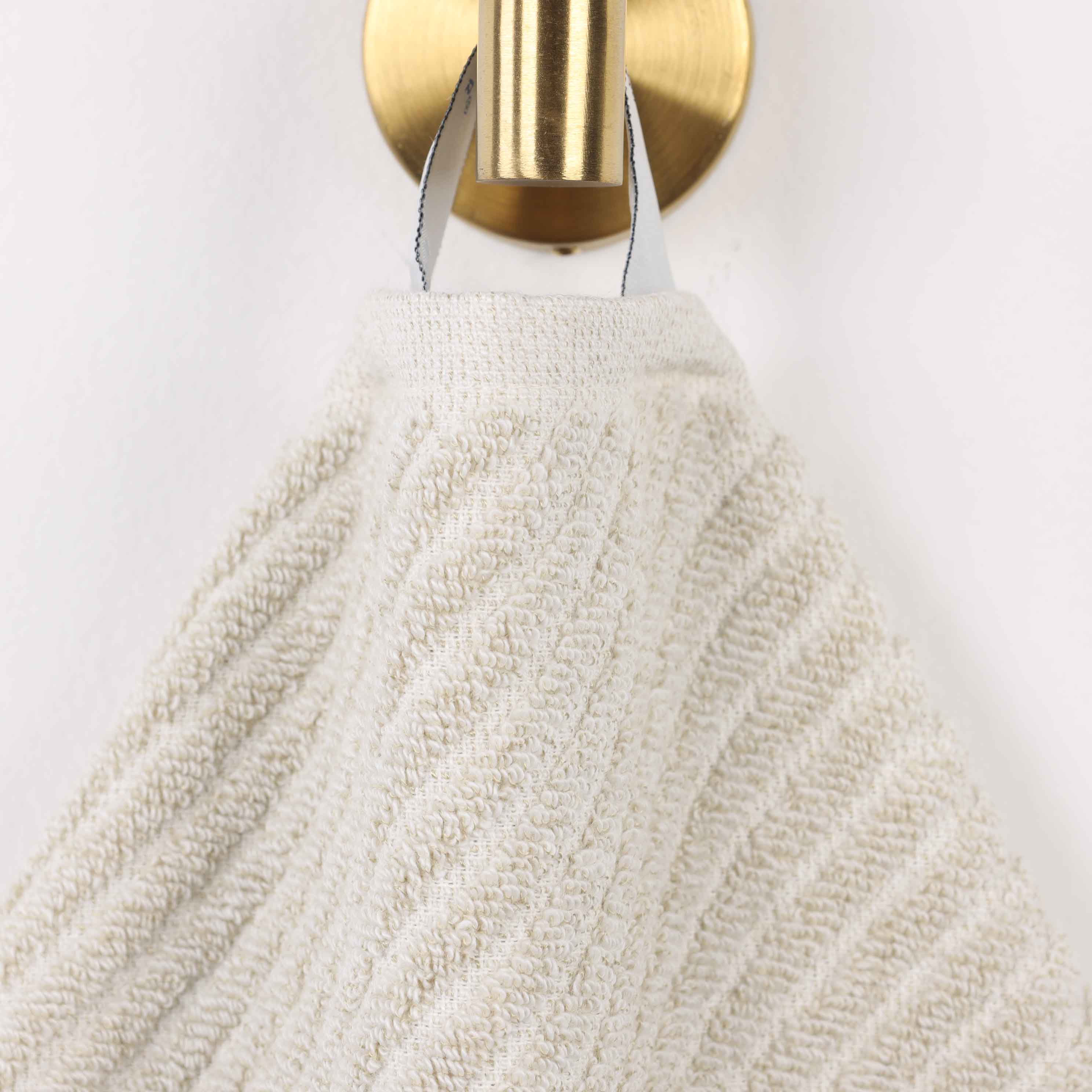 Amelia Cotton Blend Textured Diagonal Ribbed 3 Piece Towel Set - Towel Set by Superior Brand