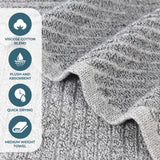 Amelia Cotton Blend Textured Diagonal Ribbed 3 Piece Towel Set - Towel Set by Superior Brand