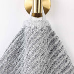 Amelia Cotton Blend Textured Diagonal Ribbed 3 Piece Towel Set - Towel Set by Superior Brand