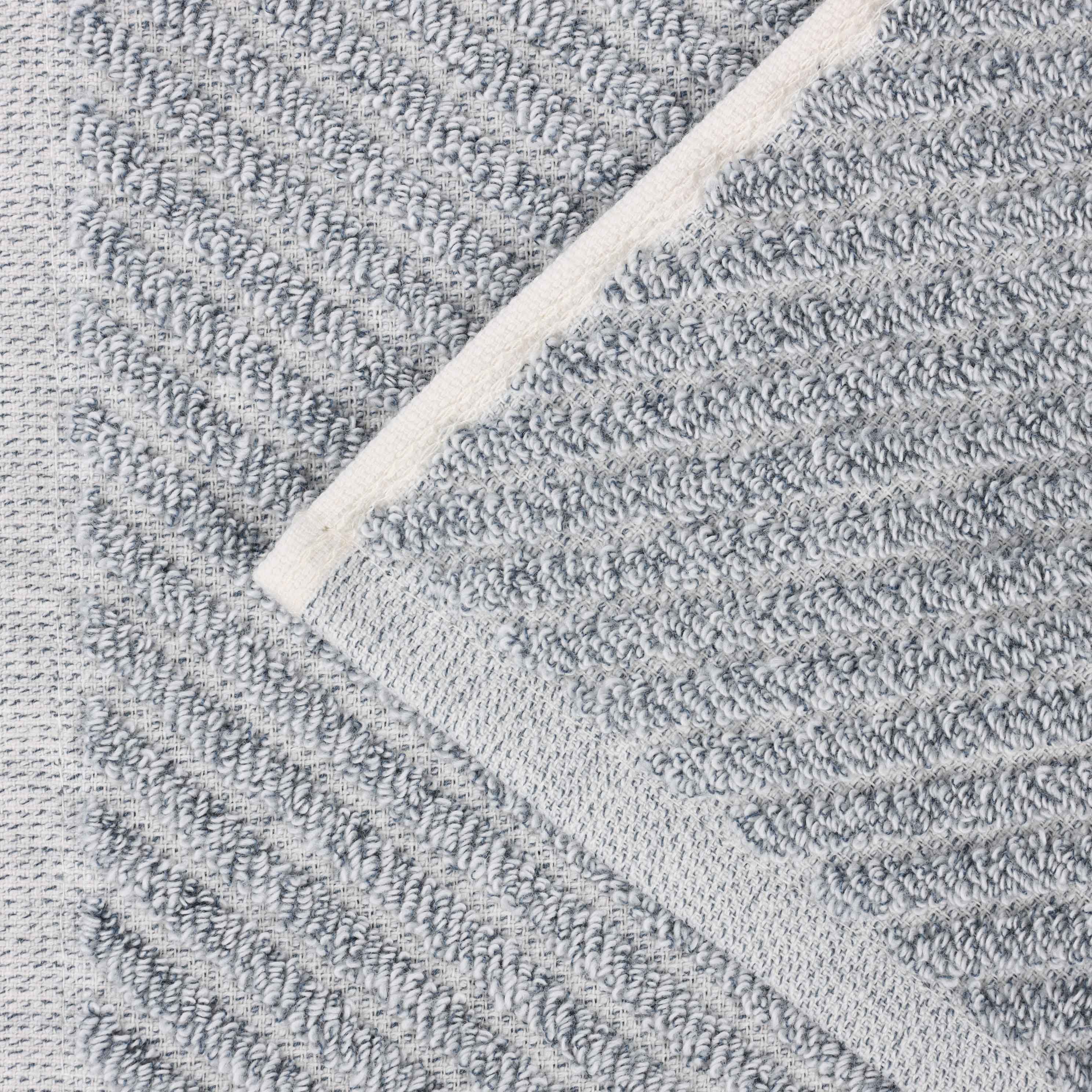 Amelia Cotton Blend Textured Diagonal Ribbed 3 Piece Towel Set - Towel Set by Superior Brand