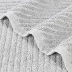 Amelia Cotton Blend Textured Diagonal Ribbed 3 Piece Towel Set - Towel Set by Superior Brand