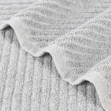 Amelia Cotton Blend Textured Diagonal Ribbed 3 Piece Towel Set - Towel Set by Superior Brand