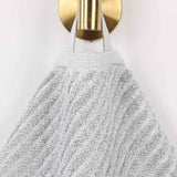 Amelia Cotton Blend Textured Diagonal Ribbed 3 Piece Towel Set - Towel Set by Superior Brand
