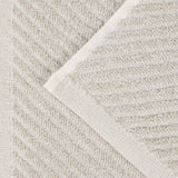 Amelia Cotton Blend Textured Diagonal Ribbed 3 Piece Towel Set - Towel Set by Superior Brand