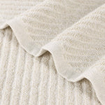 Amelia Cotton Blend Textured Diagonal Ribbed 3 Piece Towel Set - Towel Set by Superior Brand